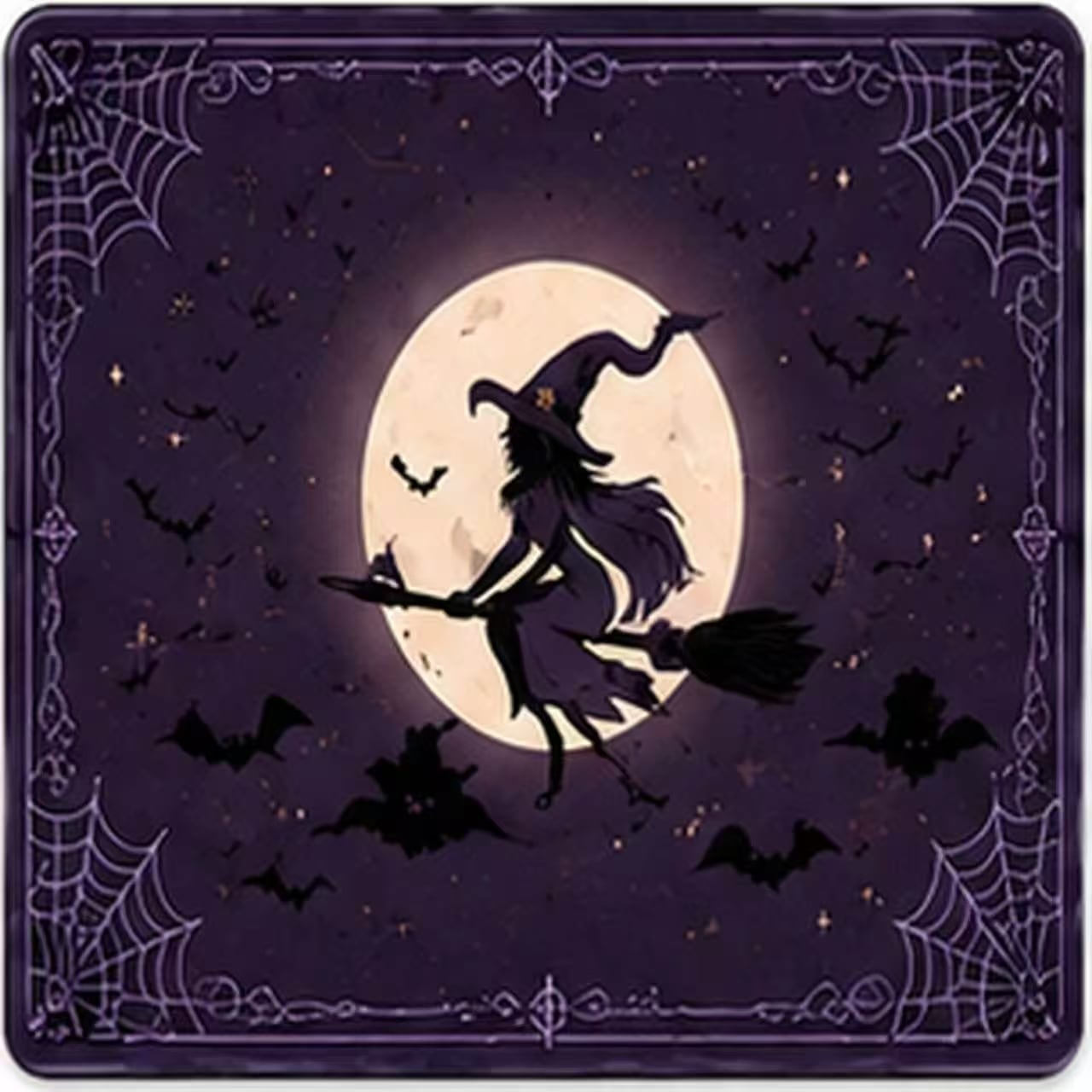 Witch Flight Halloween mahjong table cover