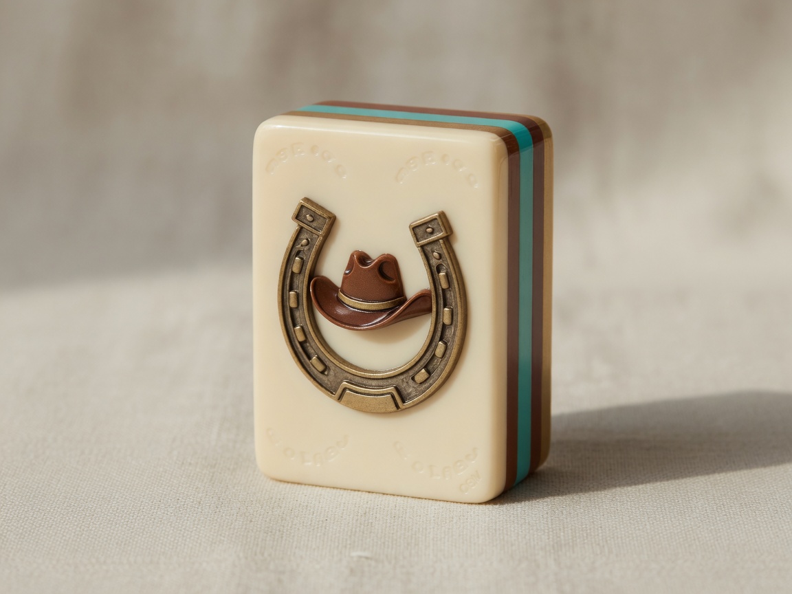 Western cowboy multi-layer acrylic American Mah Jongg tile