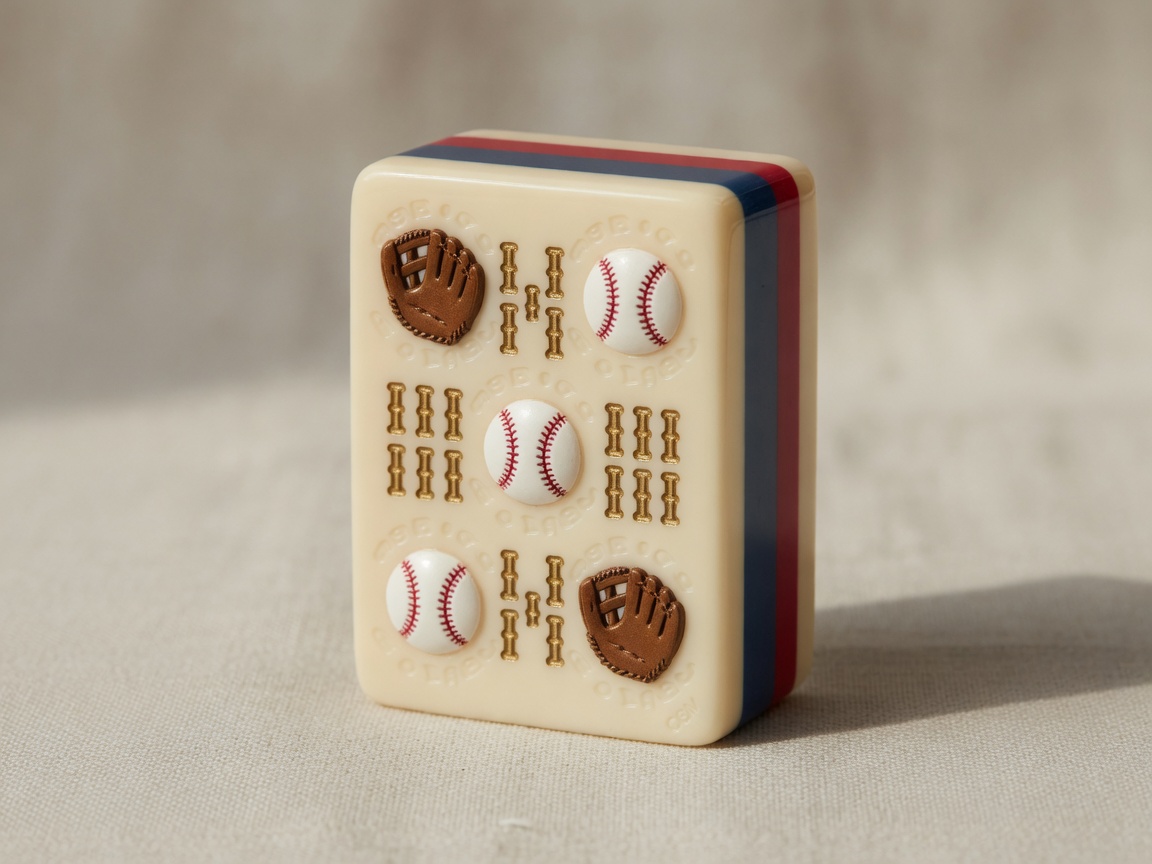 Baseball classic multi-layer acrylic American Mah Jongg tile