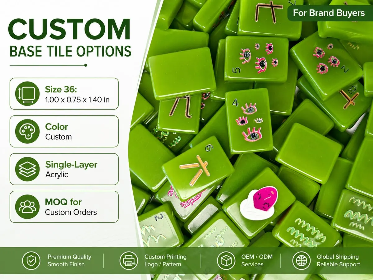 Emerald Jade Woman custom American Mah Jongg set — open the 3D designer