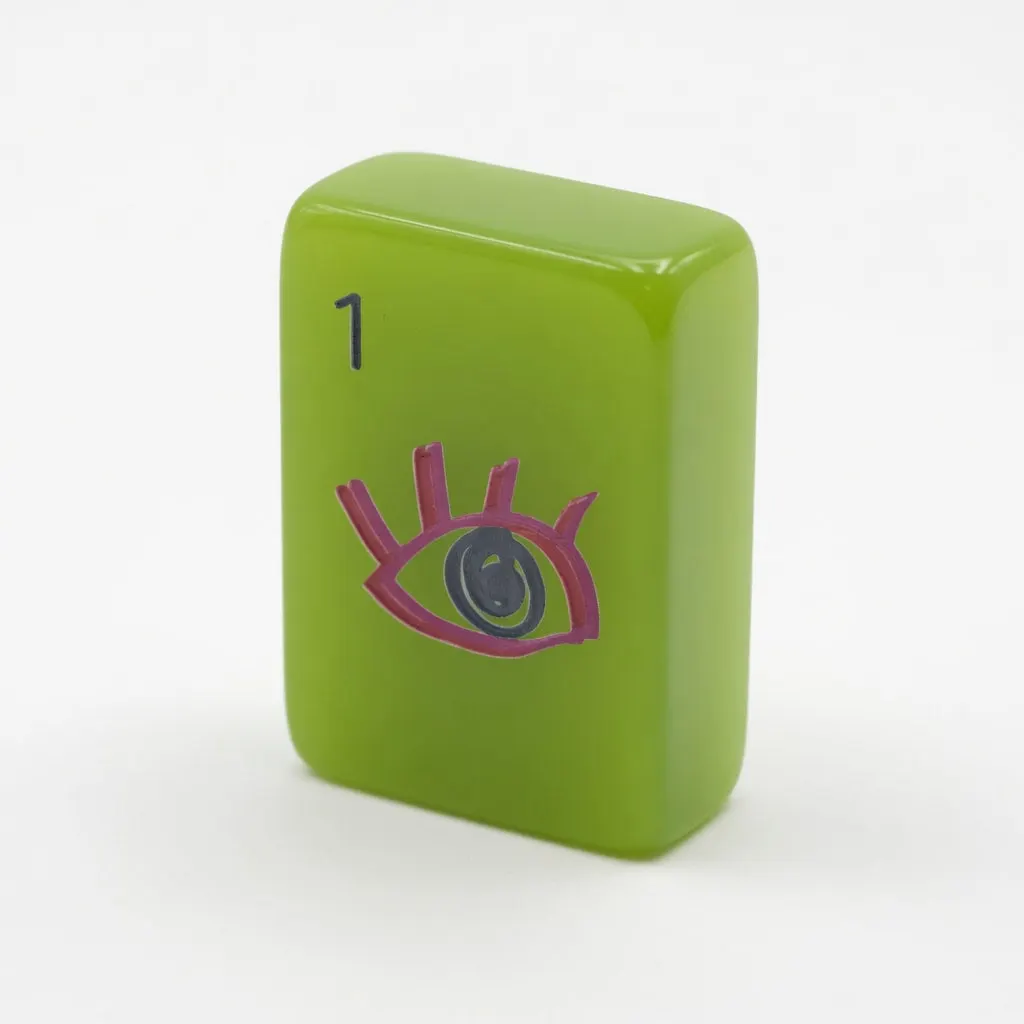 Emerald Jade Woman custom American Mah Jongg set — multi-layer acrylic