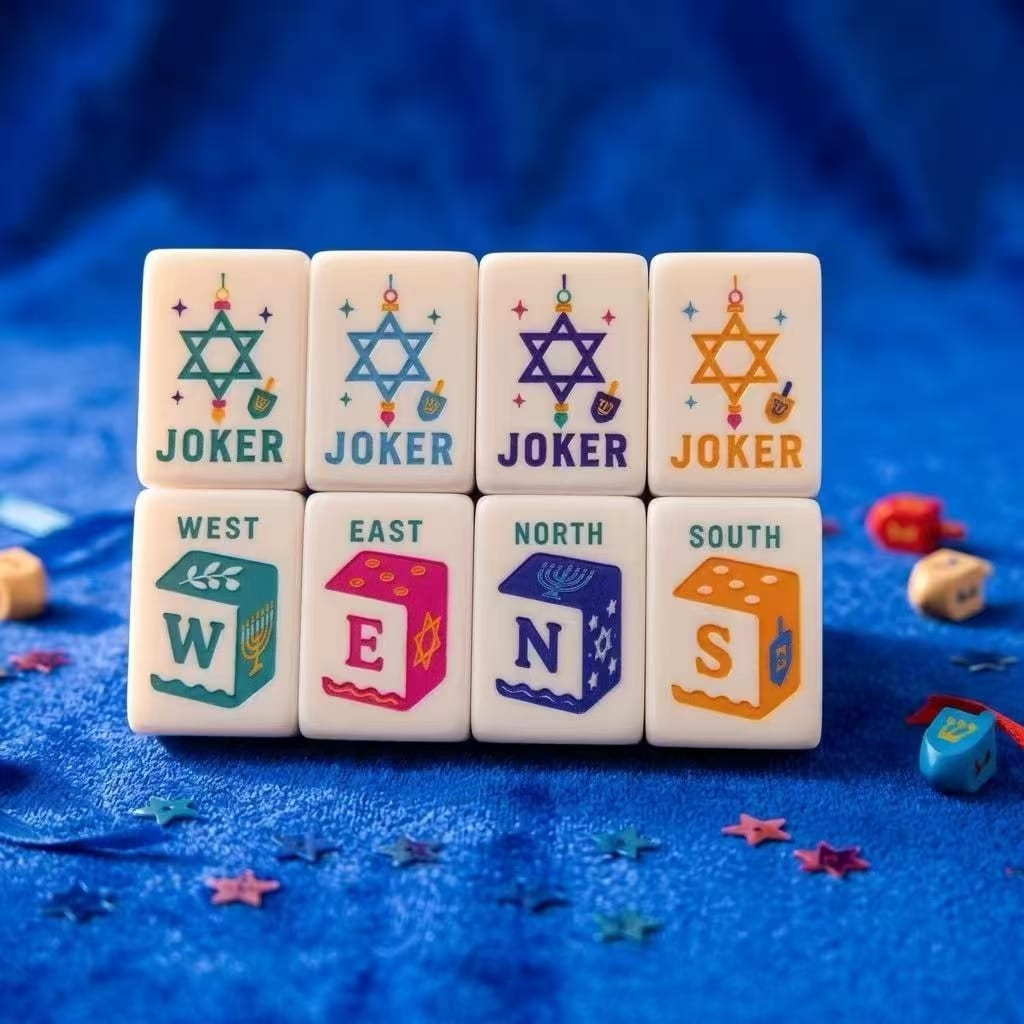 Festival Celebration jokers and winds stacked — Star of David and color-blocked compass cubes
