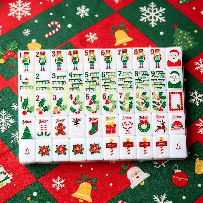 Nutcracker Parade Christmas American Mah Jongg set — nutcracker soldiers and Santa tiles